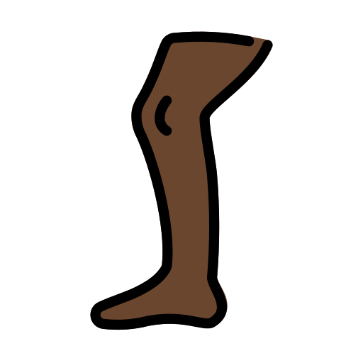 Leg: Dark Skin Tone on OpenMoji