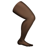 Leg: Dark Skin Tone on WhatsApp