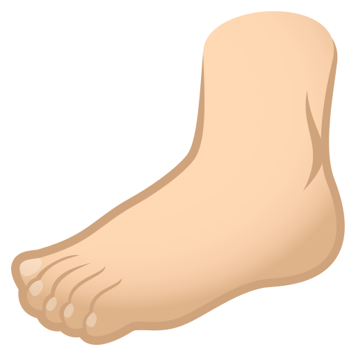 Foot: Light Skin Tone on JoyPixels