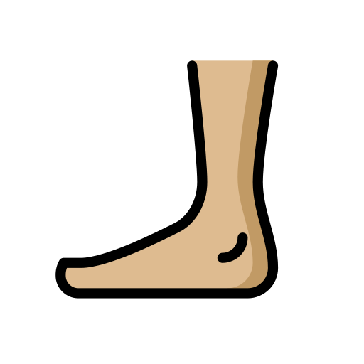 Foot: Medium-Light Skin Tone on OpenMoji