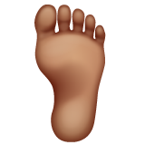 Foot: Medium Skin Tone on WhatsApp