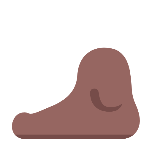 Foot: Medium-Dark Skin Tone on Microsoft Fluent
