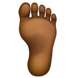 Foot: Medium-Dark Skin Tone on WhatsApp