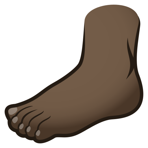 Foot: Dark Skin Tone on JoyPixels