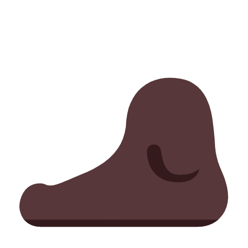 Foot: Dark Skin Tone on Microsoft Fluent