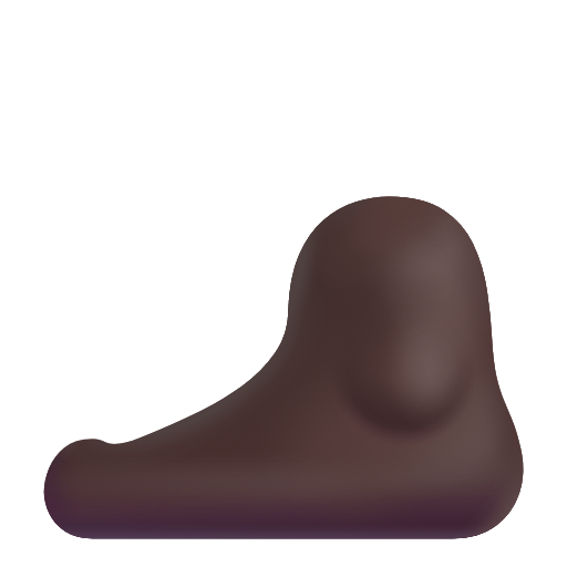 Foot: Dark Skin Tone on Microsoft 3D
