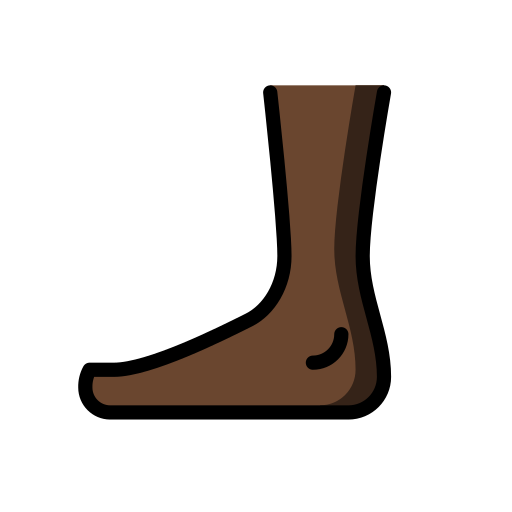 Foot: Dark Skin Tone on OpenMoji