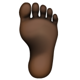 Foot: Dark Skin Tone on WhatsApp