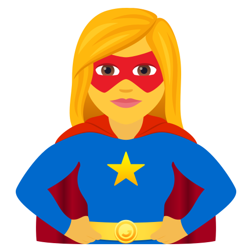 Woman Superhero on JoyPixels