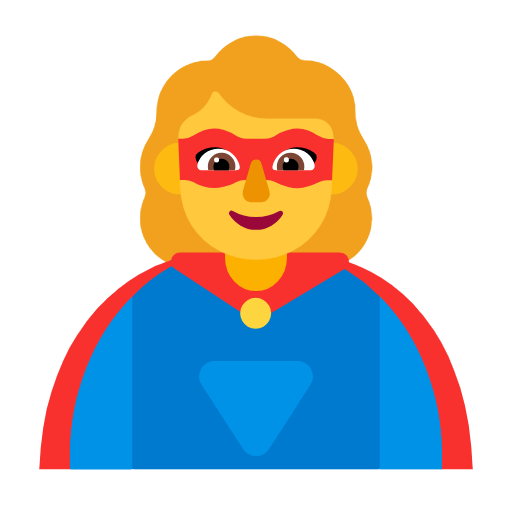 Woman Superhero on Microsoft Fluent