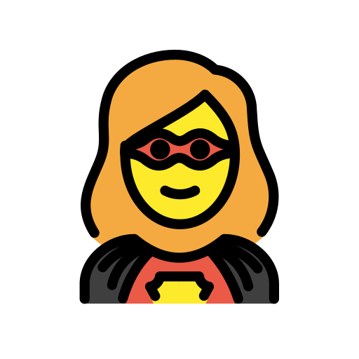 Woman Superhero on OpenMoji