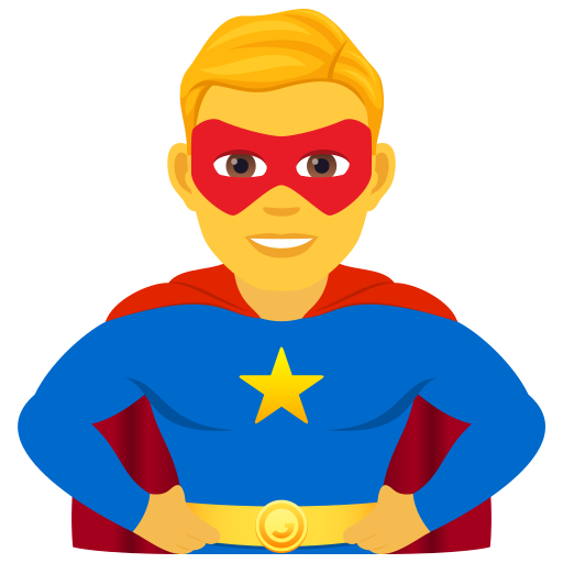 Man Superhero on JoyPixels