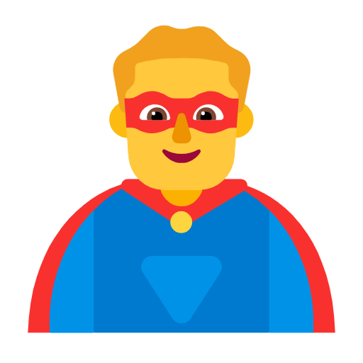 Man Superhero on Microsoft Fluent