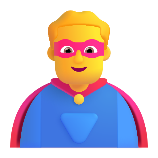 Man Superhero on Microsoft 3D