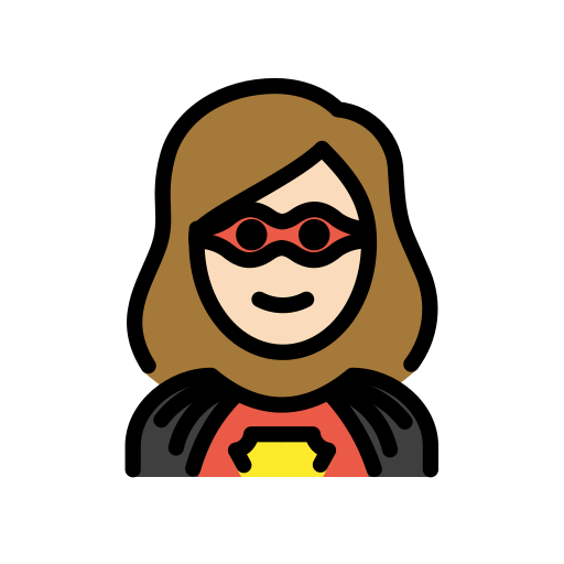 Woman Superhero: Light Skin Tone on OpenMoji