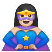 Woman Superhero: Light Skin Tone on Samsung