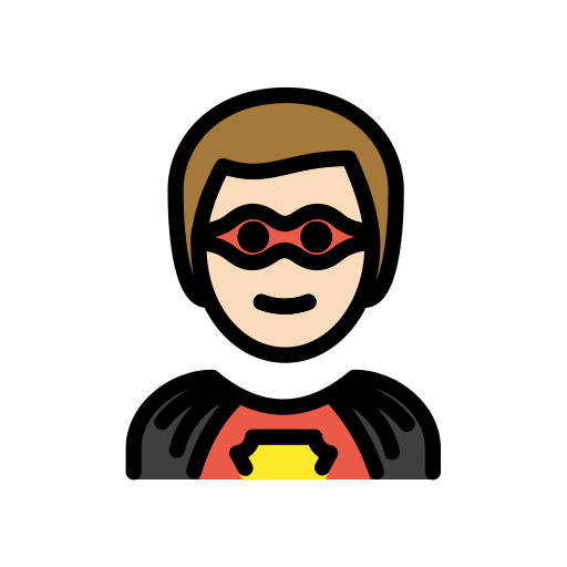 Man Superhero: Light Skin Tone on OpenMoji