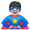 Man Superhero: Light Skin Tone on Samsung