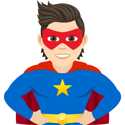 Superhero: Light Skin Tone on JoyPixels