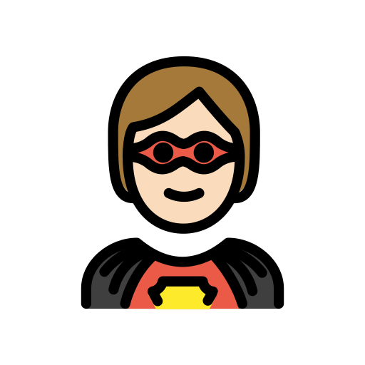 Superhero: Light Skin Tone on OpenMoji