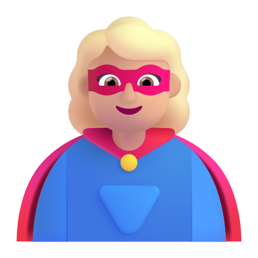 Woman Superhero: Medium-Light Skin Tone on Microsoft 3D