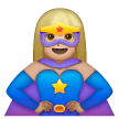 Woman Superhero: Medium-Light Skin Tone on Samsung