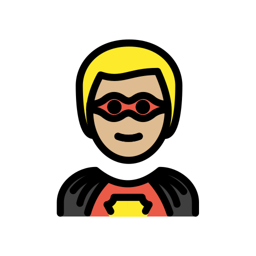 Man Superhero: Medium-Light Skin Tone on OpenMoji