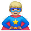 Man Superhero: Medium-Light Skin Tone on Samsung