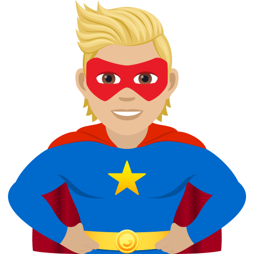 Superhero: Medium-Light Skin Tone on JoyPixels
