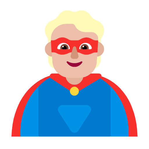 Superhero: Medium-Light Skin Tone on Microsoft Fluent