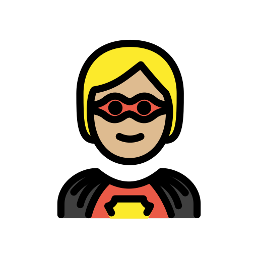 Superhero: Medium-Light Skin Tone on OpenMoji