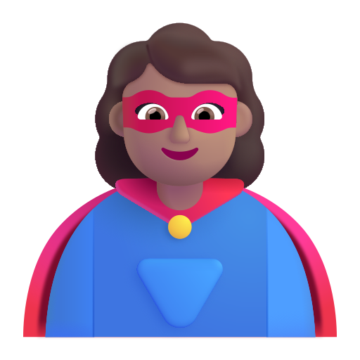 Woman Superhero: Medium Skin Tone on Microsoft 3D