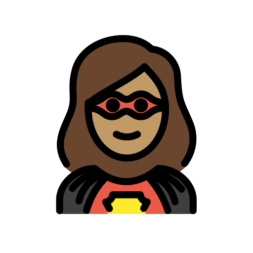 Woman Superhero: Medium Skin Tone on OpenMoji