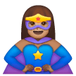 Woman Superhero: Medium Skin Tone on Samsung