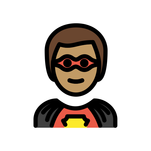 Man Superhero: Medium Skin Tone on OpenMoji