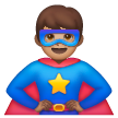 Man Superhero: Medium Skin Tone on Samsung
