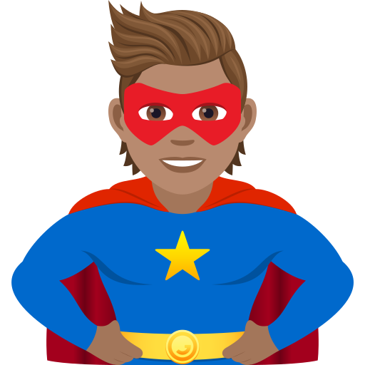 Superhero: Medium Skin Tone on JoyPixels