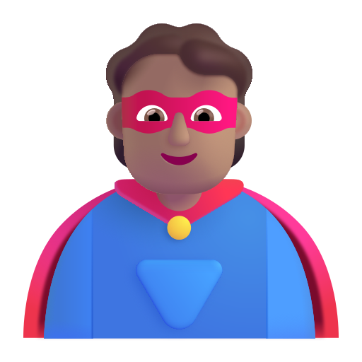 Superhero: Medium Skin Tone on Microsoft 3D