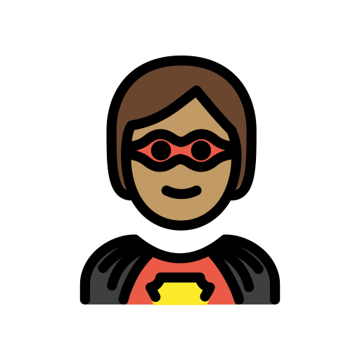 Superhero: Medium Skin Tone on OpenMoji