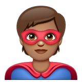 Superhero: Medium Skin Tone on WhatsApp