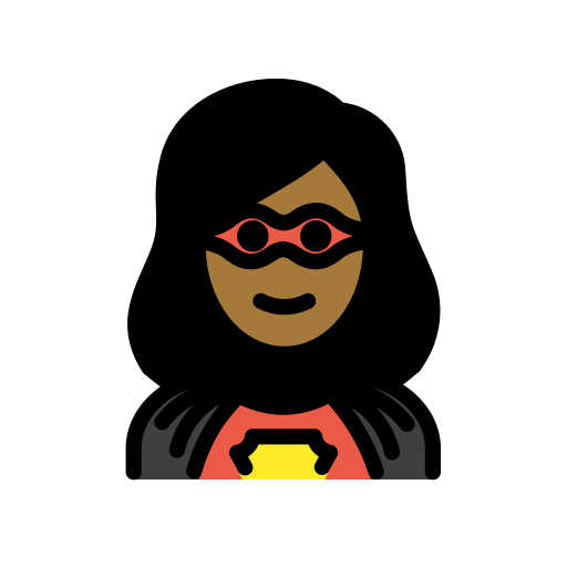 Woman Superhero: Medium-Dark Skin Tone on OpenMoji