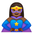 Woman Superhero: Medium-Dark Skin Tone on Samsung