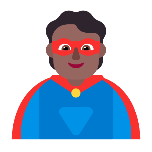 Superhero: Medium-Dark Skin Tone on Microsoft Fluent
