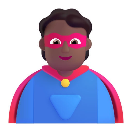 Superhero: Medium-Dark Skin Tone on Microsoft 3D