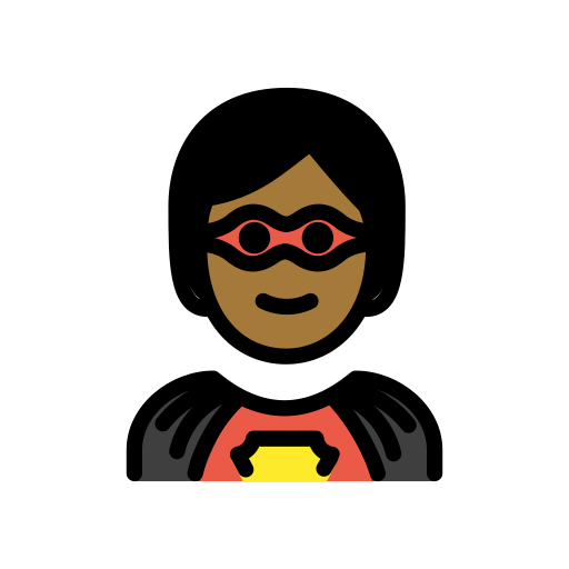 Superhero: Medium-Dark Skin Tone on OpenMoji