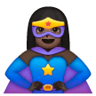 Woman Superhero: Dark Skin Tone on Samsung