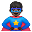 Man Superhero: Dark Skin Tone on Samsung