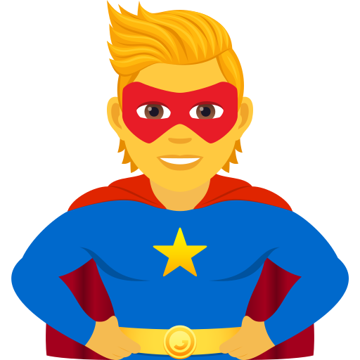 Superhero on JoyPixels