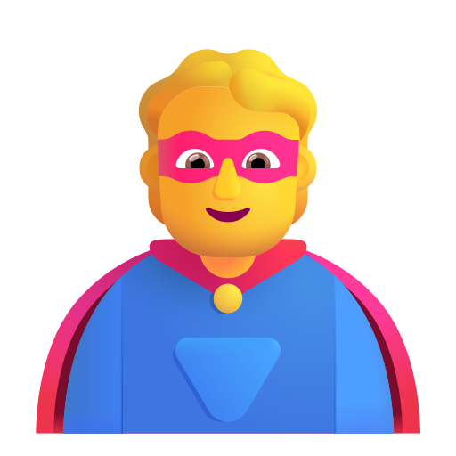 Superhero on Microsoft 3D