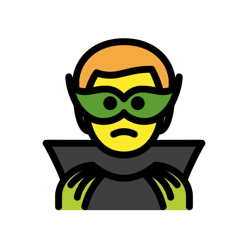 Man Supervillain on OpenMoji